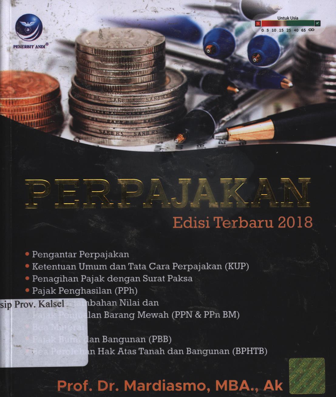 Cover Perpajakan Edisi terbaru 2018 / Mardiasmo ; editor, Maya