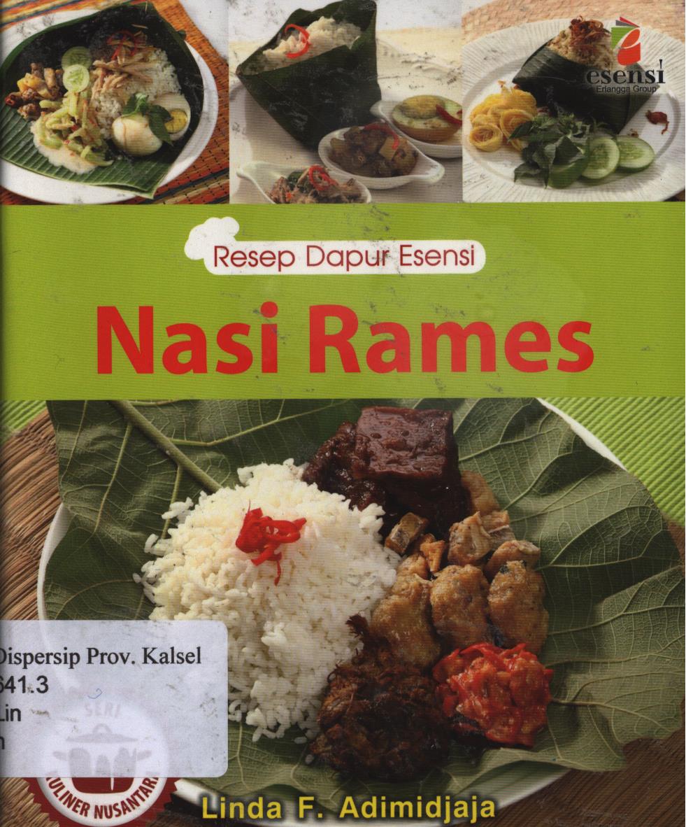 Cover Nasi rames :  Seri kuliner nusantara / Linda F. Adimidjaja ; editor, Milly Indra Supit, Yuki Aanggia Putri