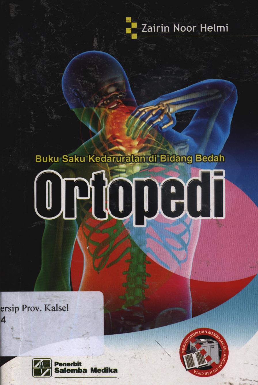 Cover Buku saku kedaruratan di bidang bedah ortopedi / Zairin Noor Helmi