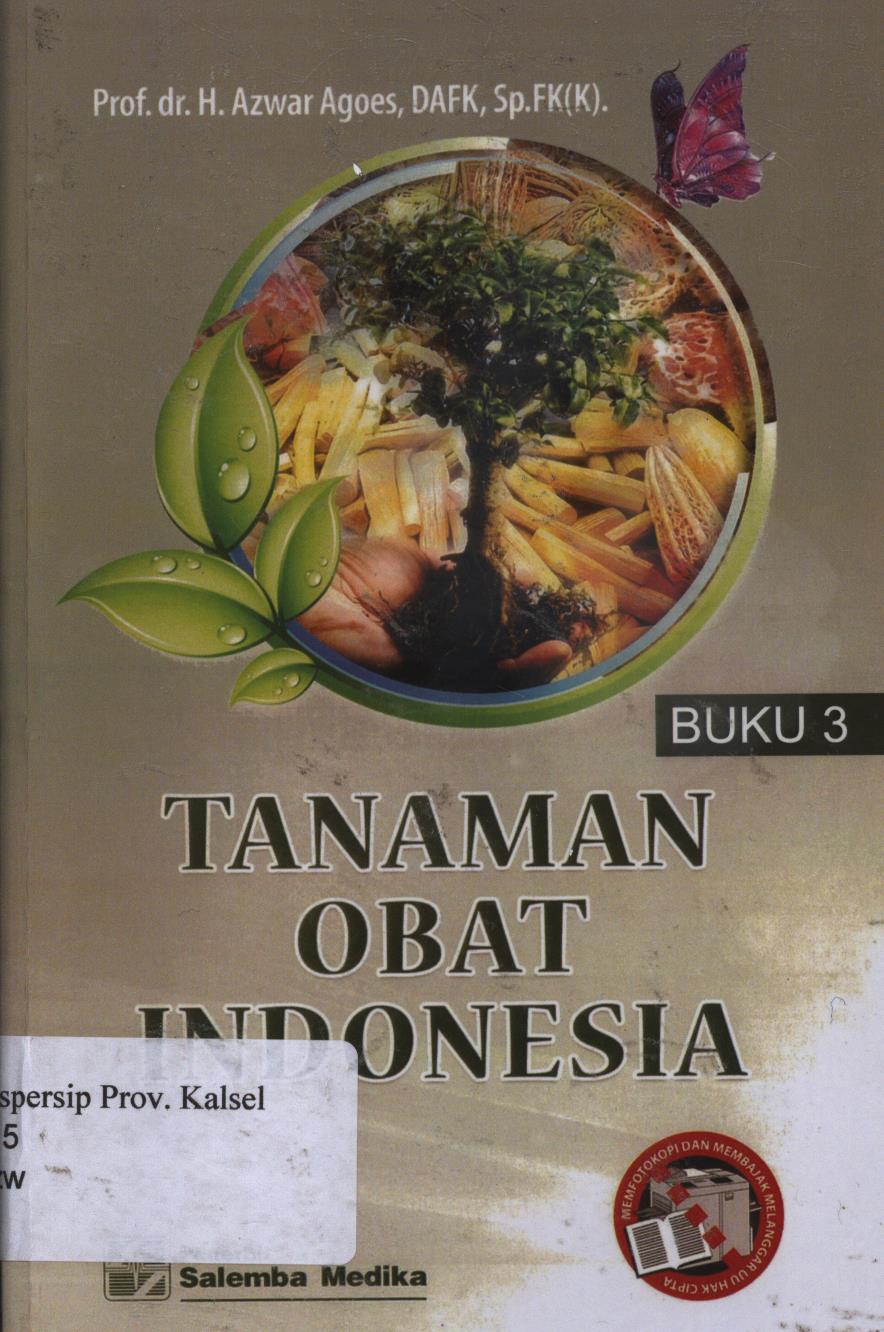 Cover Tanaman obat In donesia Buku 3 / H. Azwar Agoes