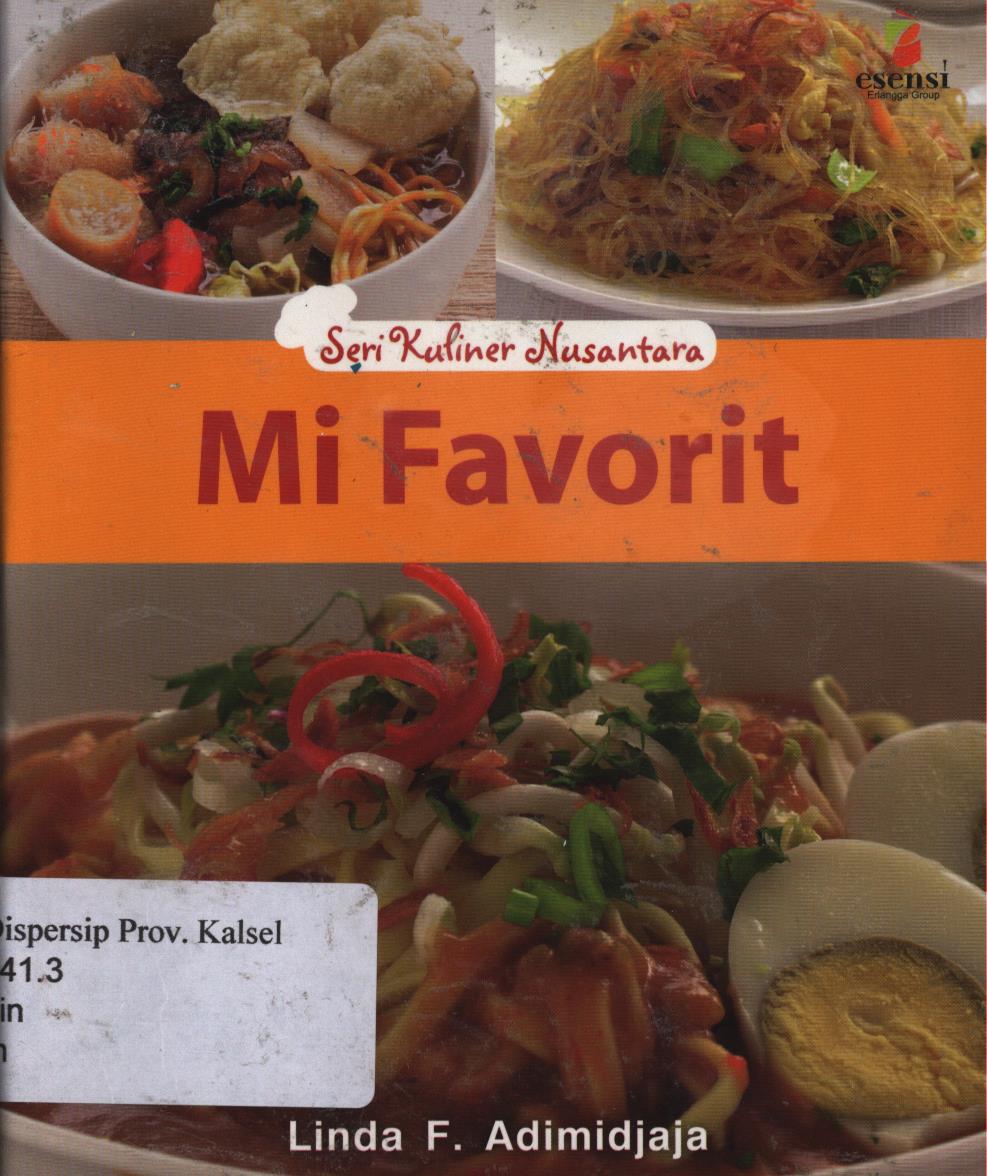 Cover Mie favorit / Linda F. Adimidjaja ; Editor, Milly indra Supit