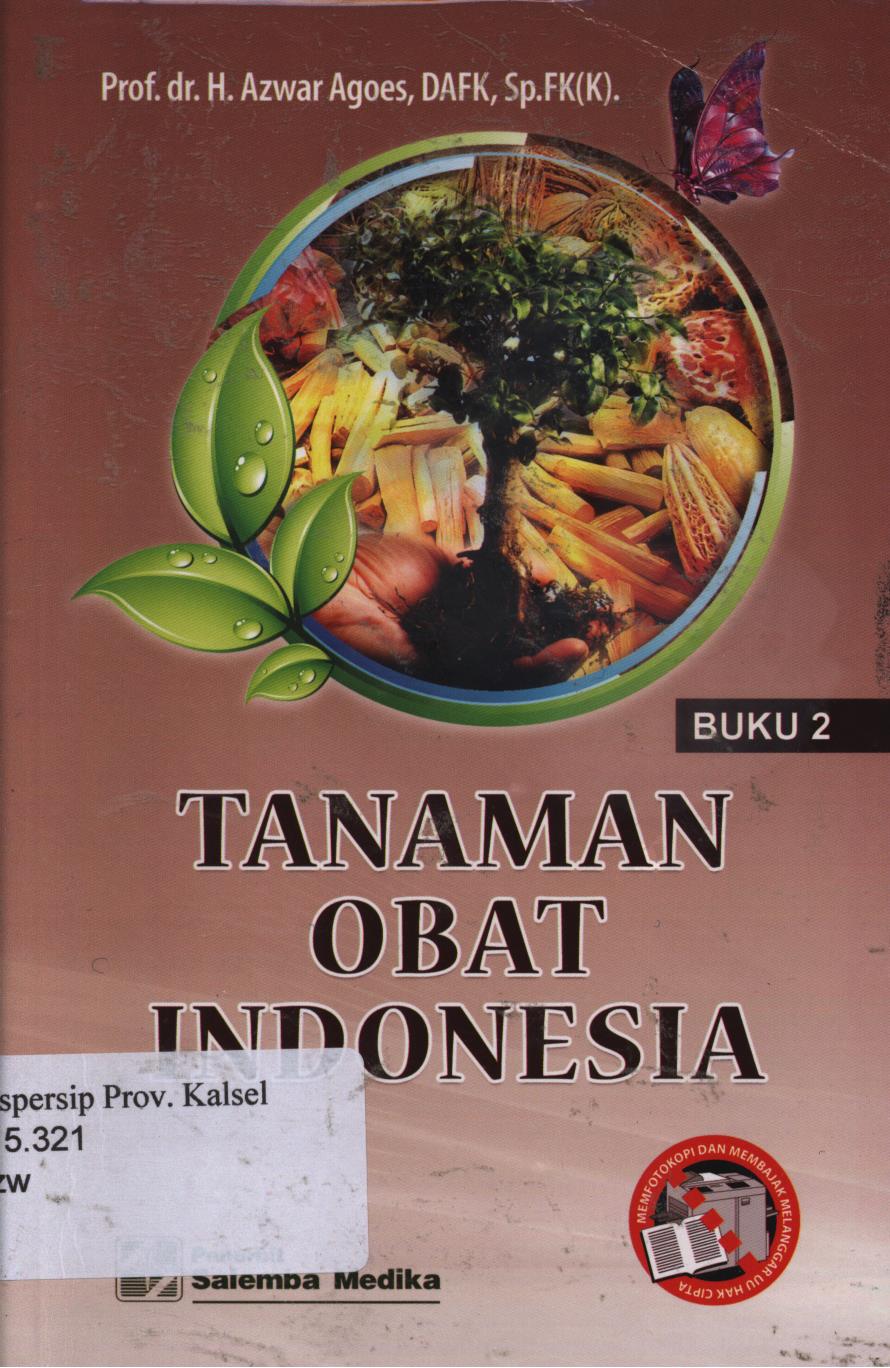 Cover Tanaman obat Indonesia Buku 2 / H. Azwar Agoes