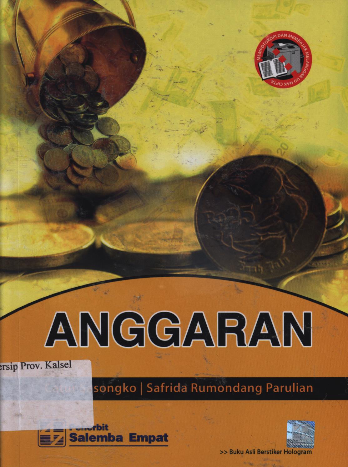 Cover Anggaran / Catur Sasongko, Safrida Rumondang Parulian