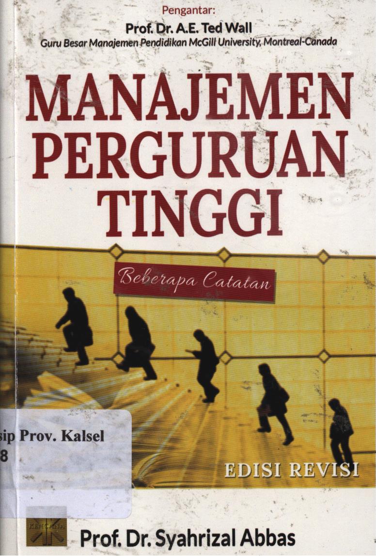 Cover Manajemen perguruan tinggi / Syahrizal Abbas