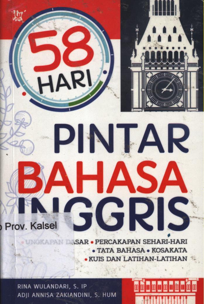 Cover 58 hari pintar bahasa inggris / Rina wulandari dan Adji annisa zakiandini ; penyunting, Hayatun nufus.
