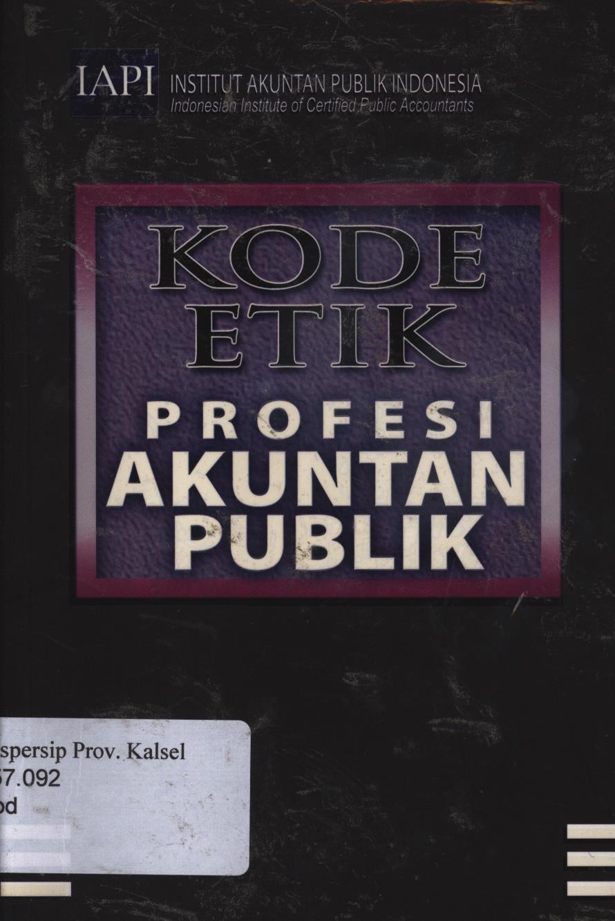 Cover Kode etik profesi akuntan publik