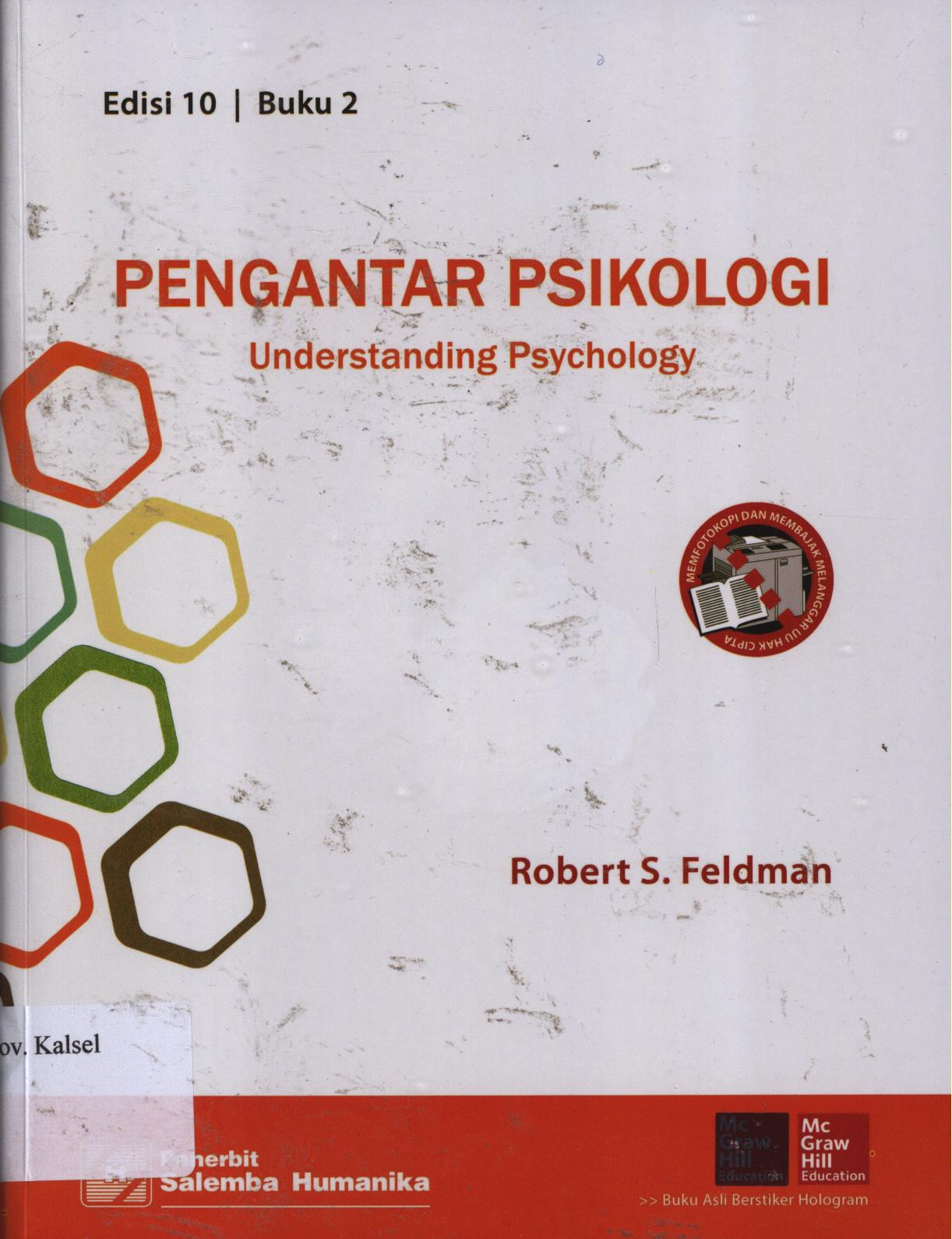 Cover Pengantar psikologi Edisi 10-Buku 2 / Robert S. Feldman ; penerjemah, Petty Gina Gayatri, Putri Nurdina Sofyan