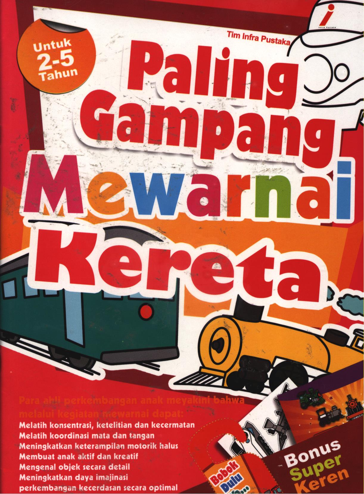 Cover Paling gampang mewarnai kereta / Tim Infra Pustaka