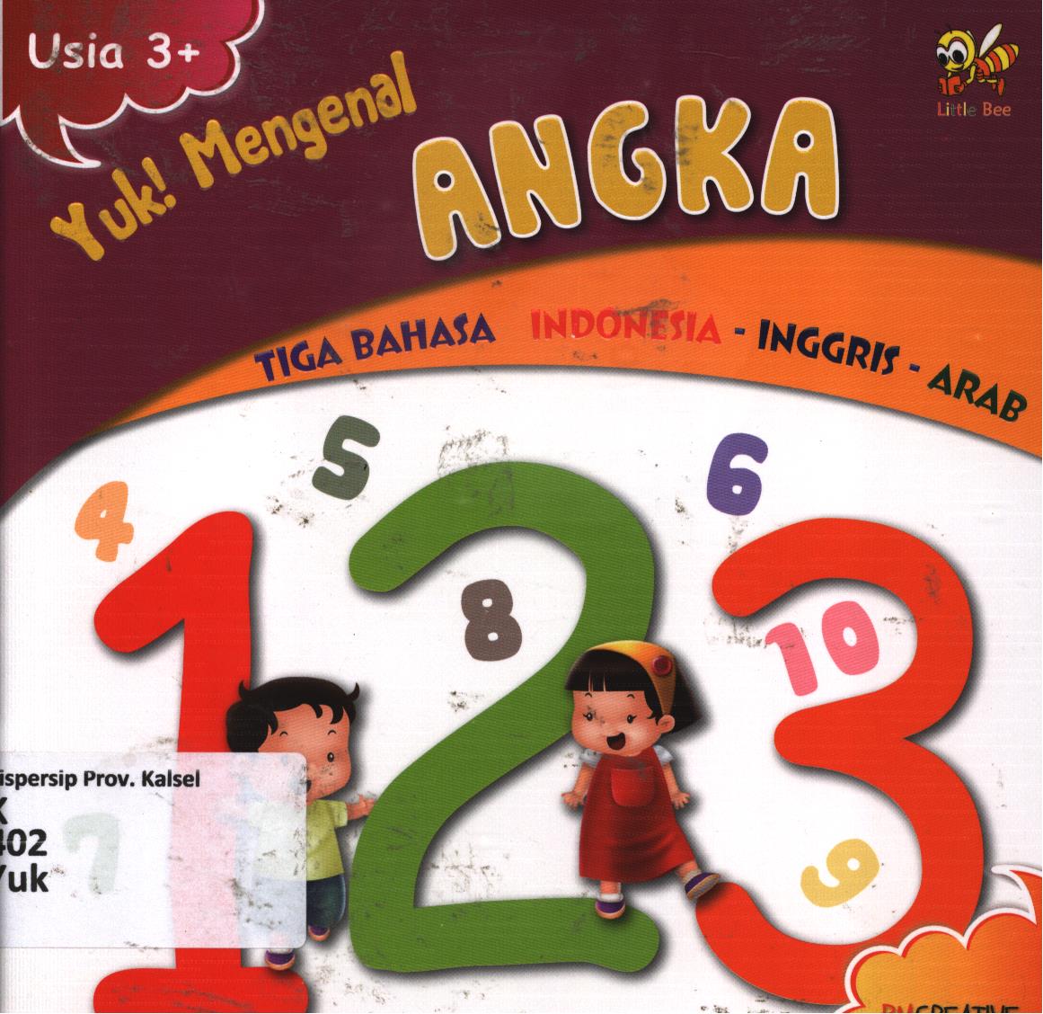 Cover Yuk! Mengenal angka tiga bahasa Indonesia-Inggris-Arab