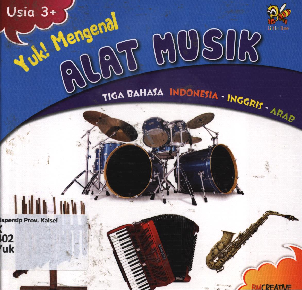 Cover Yuk!  Mengenal alat musik tiga bahasa Indonesia-Inggris-Arab / Bmcreatve