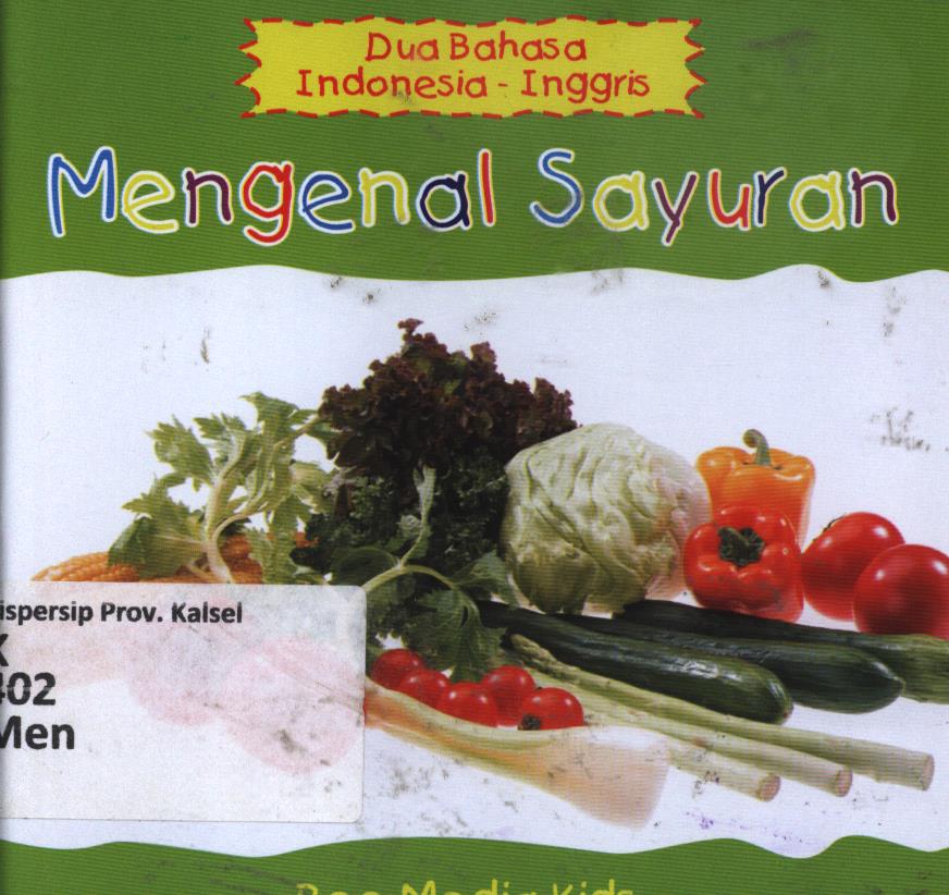 Cover Mengenal sayuran dalam 2 bahasa Indonesia-Inggris / Tim Bee Media