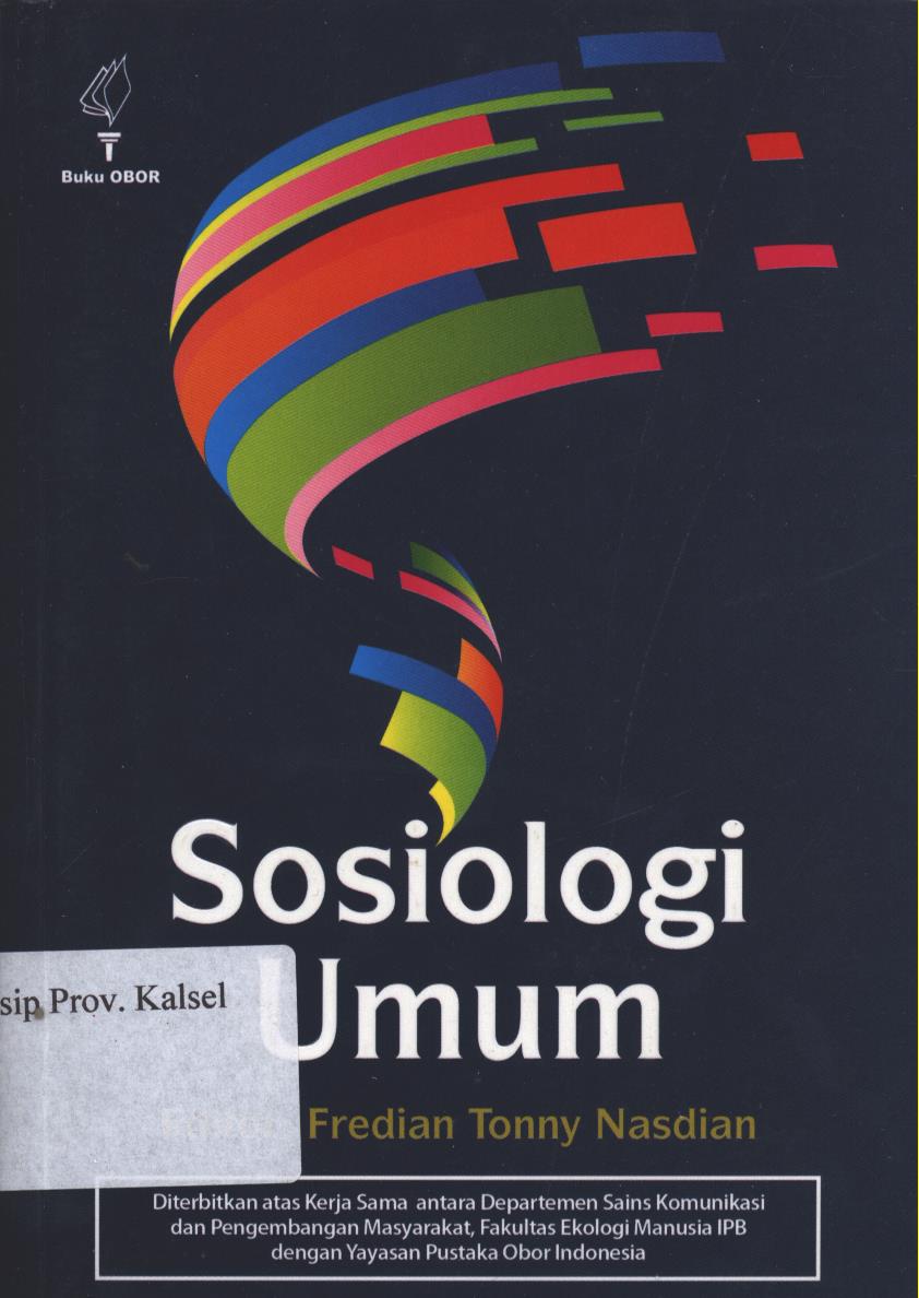 Cover Sosiologi Umum / editor ; Fredian Tonny Nasdian