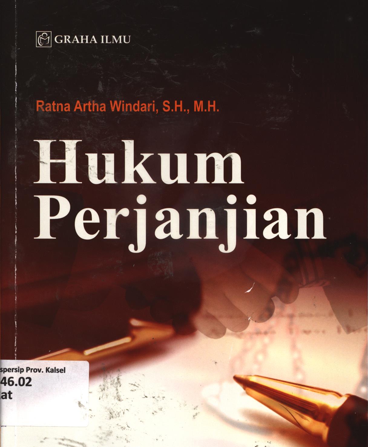 Cover Hukum perjanjian / Ratna Artha Windari