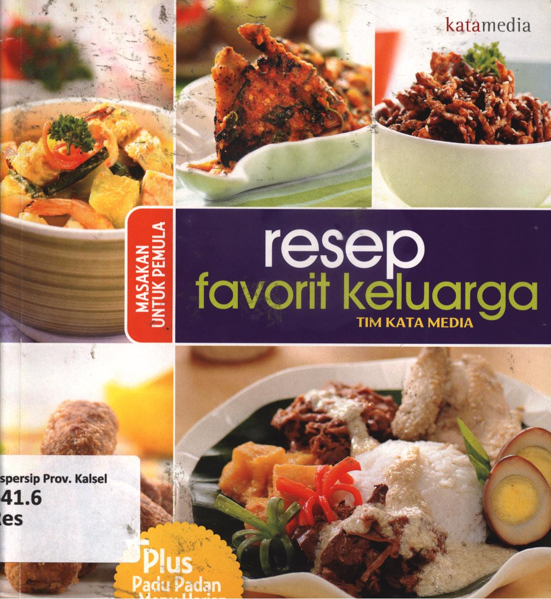 Cover Resep favorit keluarga / Tim Kata Media