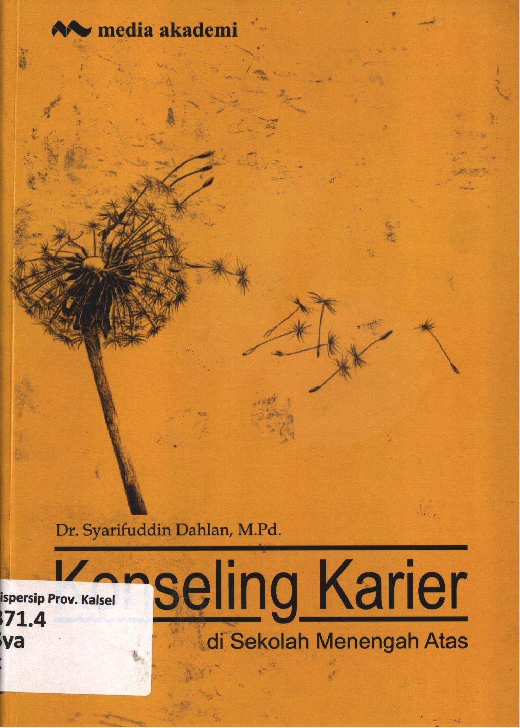Cover Konseling karier di Sekolah Menengah Atas / Syarifuddin Dahlan