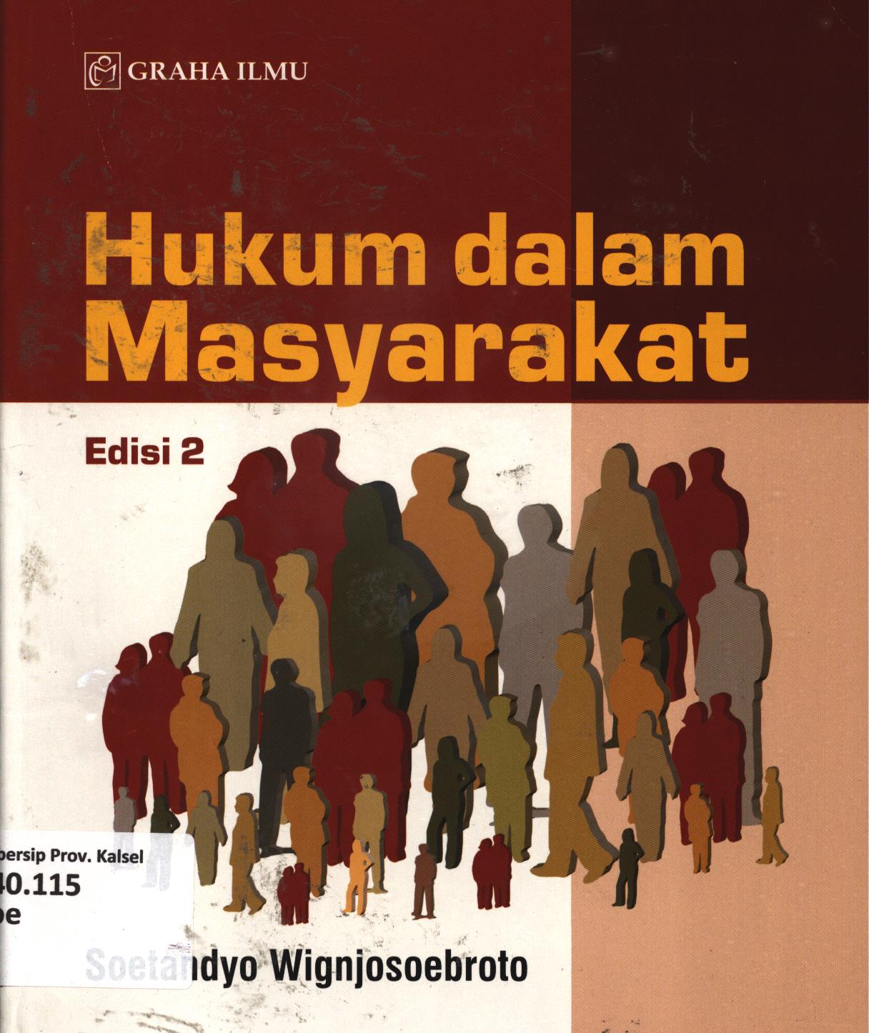 Cover hukum dalam masyarakat / Soetandyo Wignjosoebroto
