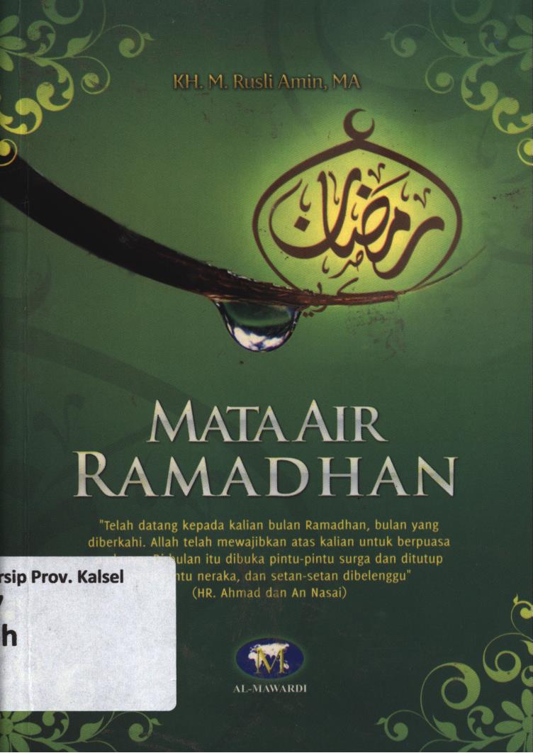 Cover Mata air ramadhan / KH. Muhammad Rusli Amin ; editor, Tim AMP Press