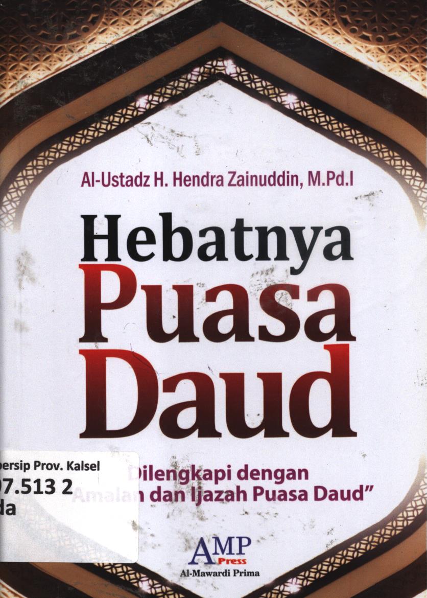 Cover Dahsyadnya Puasa Nabi Daud / Al-Ustadz Adam Cholil; Editor, Tim AMP Press.