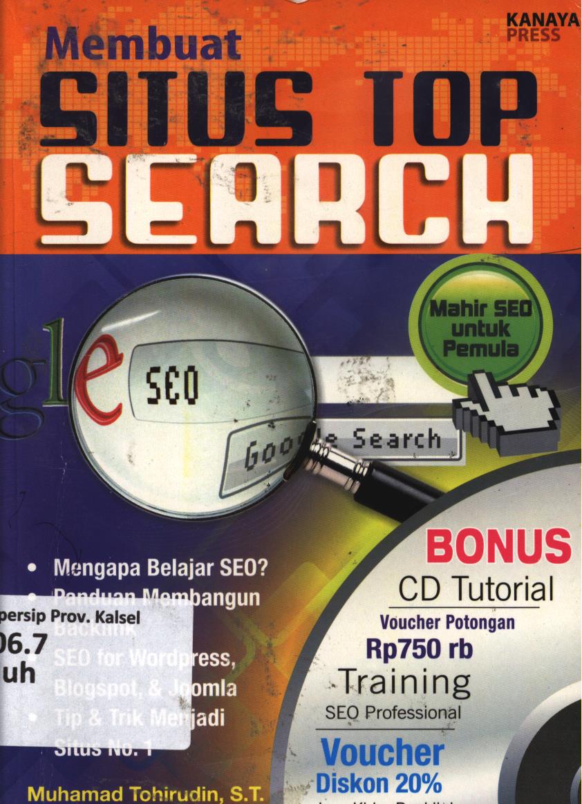 Cover Membuat situs TOP search :  Mahir SEO untuk pemula / Muhammad Tohirudin ; penyunting, Tribuana Tunggal Sukma