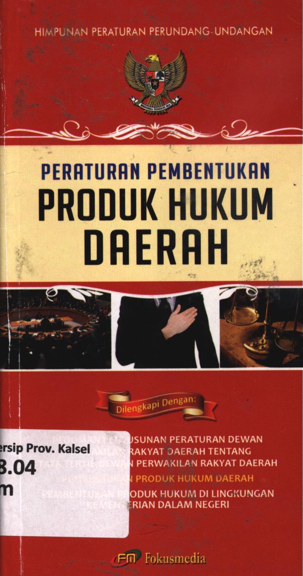 Cover Pembentukan produk hukum daerah