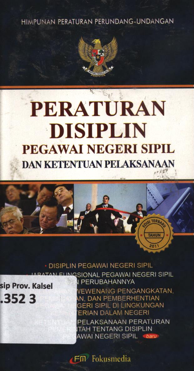 Cover Peraturan Disiplin Pegawai Negeri Sipil dan ketentuan pelaksanaan