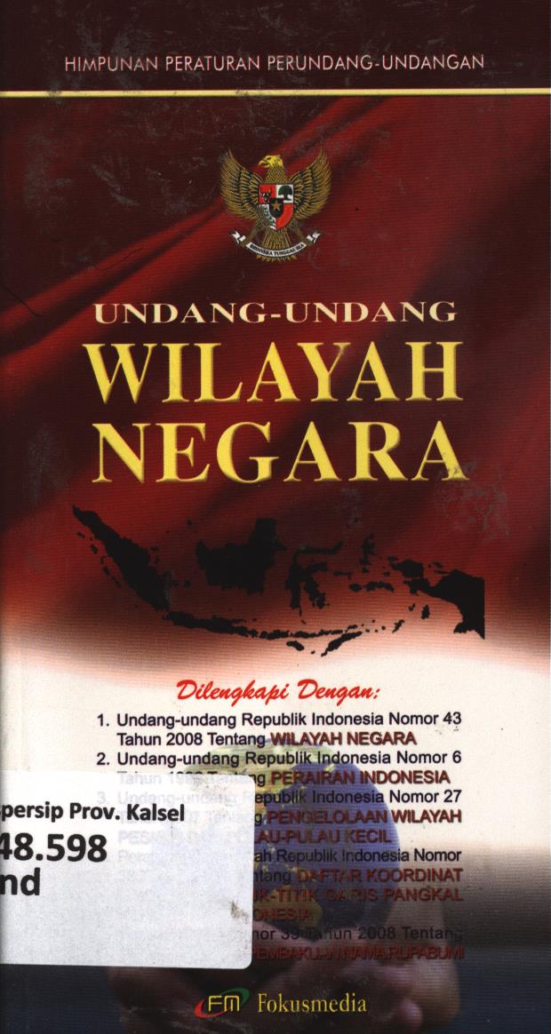 Cover Undang-Undang wilayah negara / Tim Redaksi Fokusmedia
