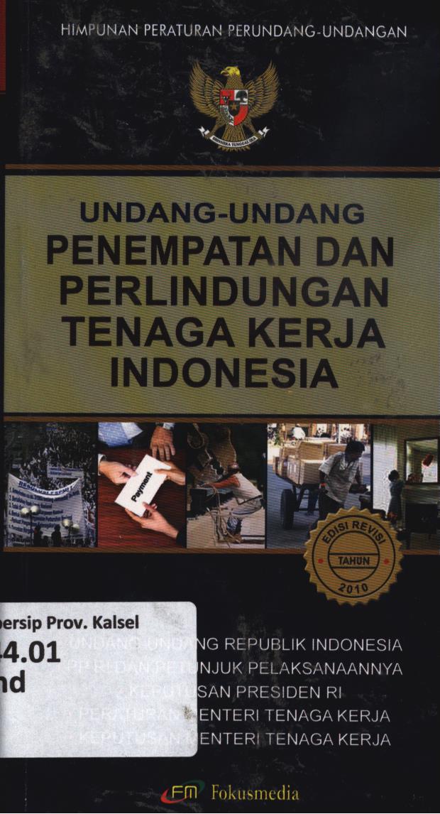 Cover Undang-Undang Penempatan dan perlindungan tenaga kerja Indonesia