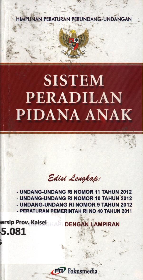 Cover Sistem peradilan pidana anak
