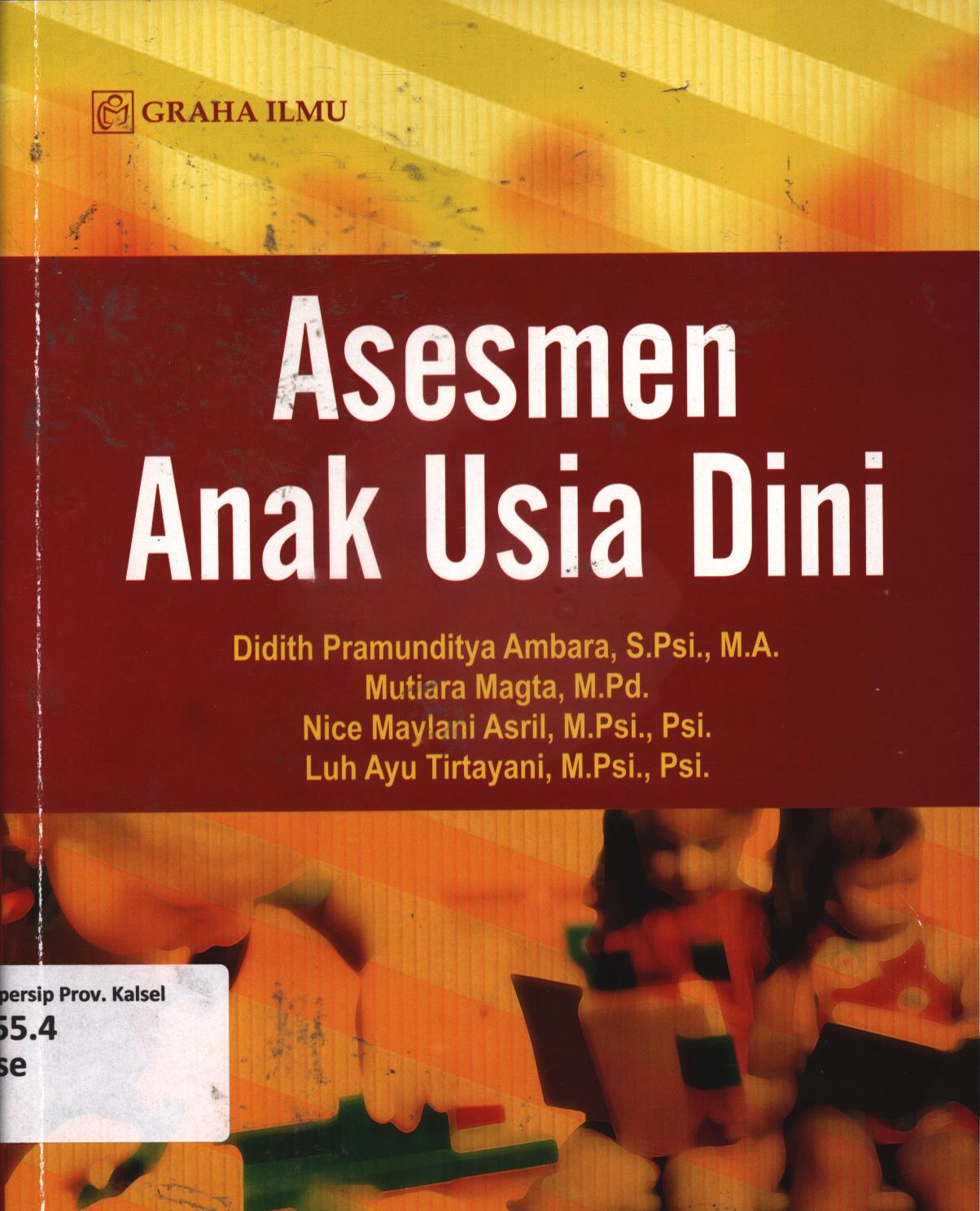 Cover Asesmen anak usia dini / Didith Pramunditya Ambara...[et.al.]