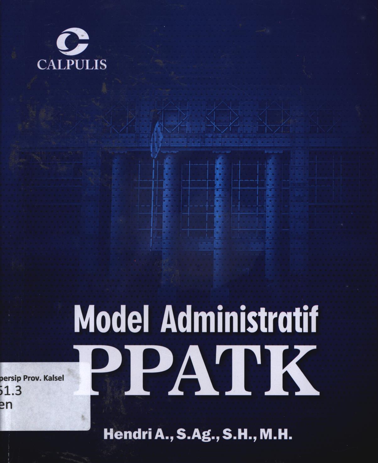Cover Model administratif PPATK / Hendri A.