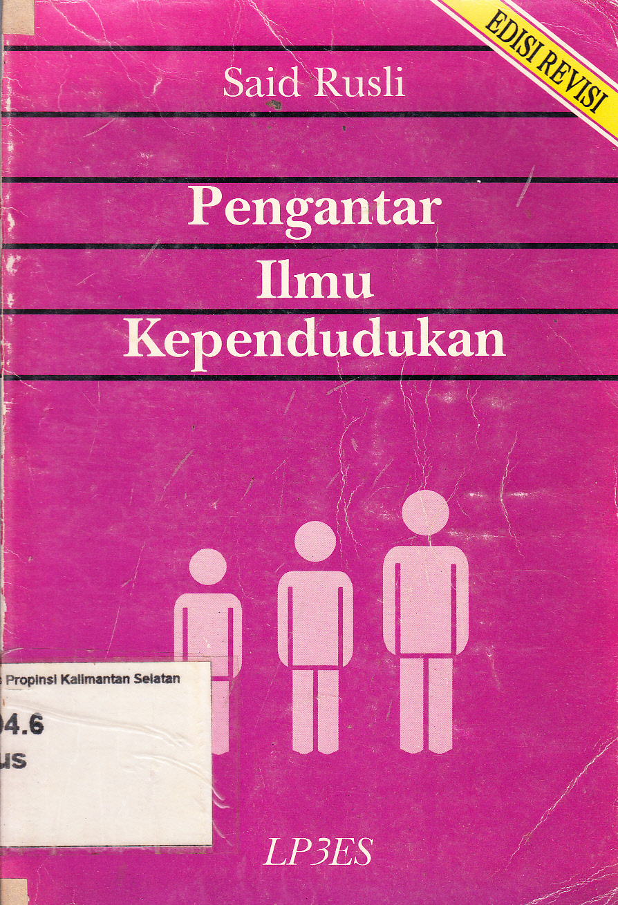 Cover Pengantar Ilmu Kependudukan / Said Rusli