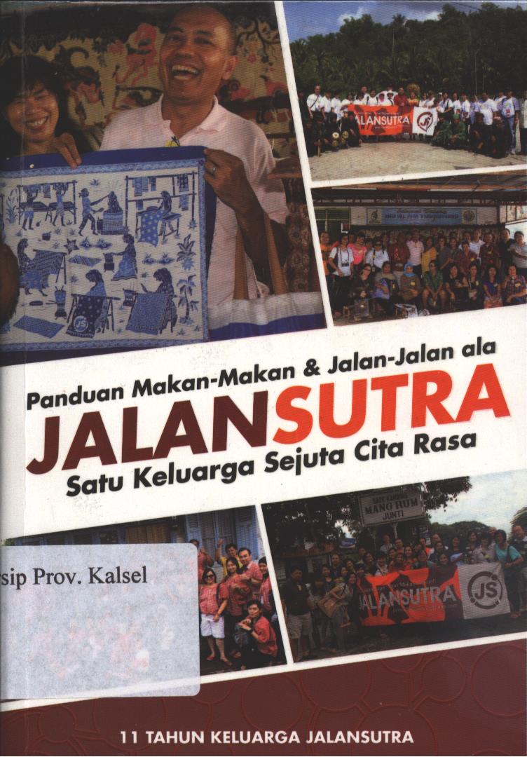 Cover Paduan Makan-Makanan Jalan-Jalan JalanSutra Satu Keluarga Sejuta Cita Rasa / Syakur Dj