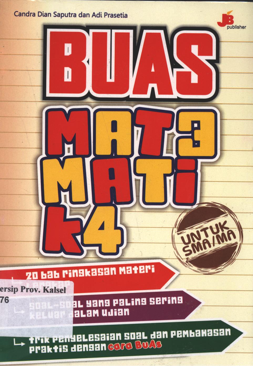 Cover Buas Matematika / Candra Dan Adi
