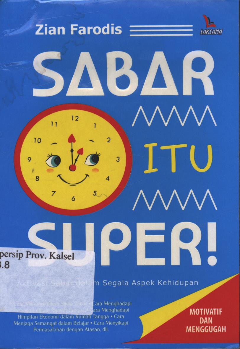 Cover Sabar itu Super / Penulis : Zian Farodis