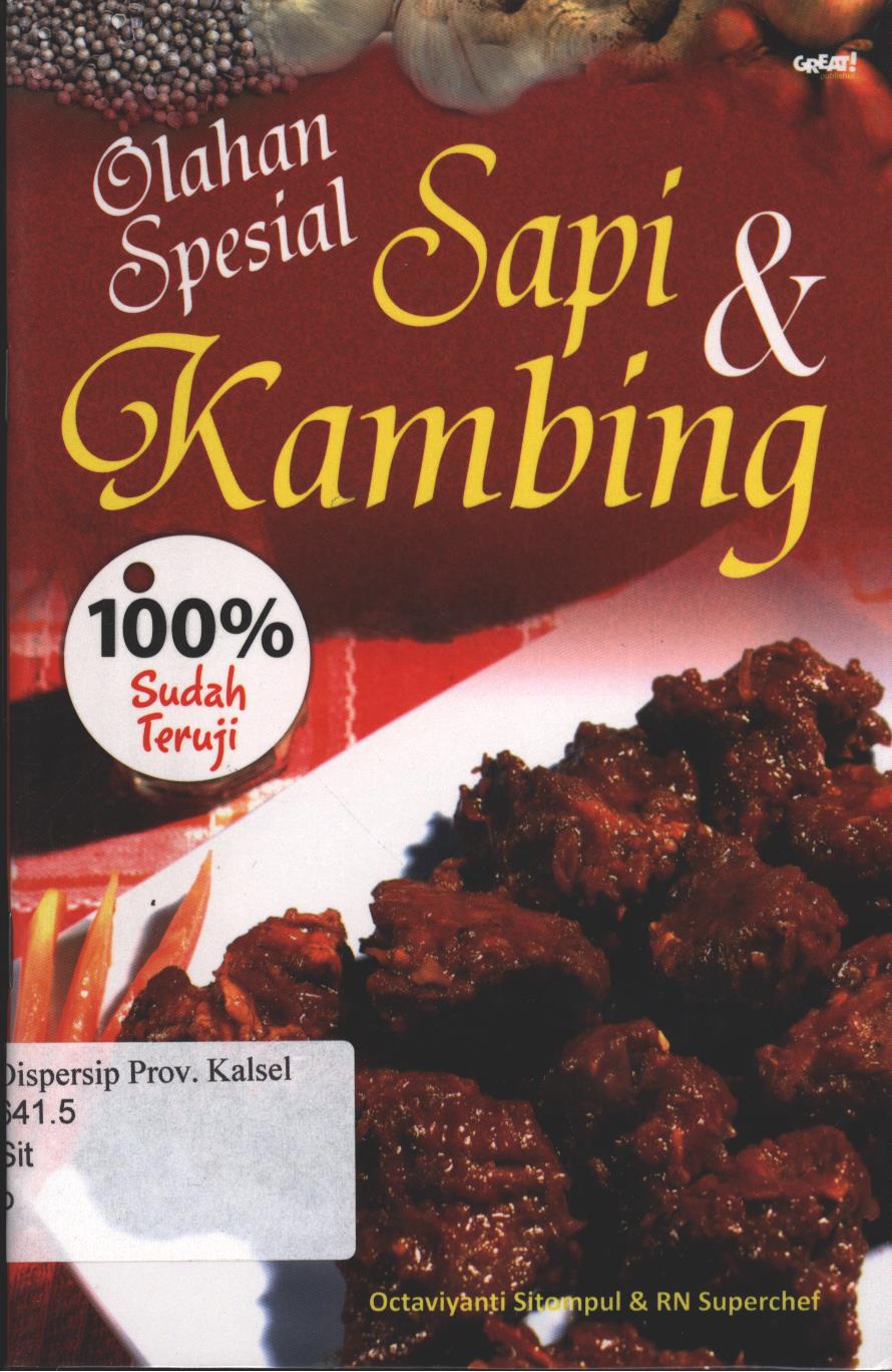 Cover Olahan Spesial :  Sapi & Kambing / Octaviyanti Sitompul