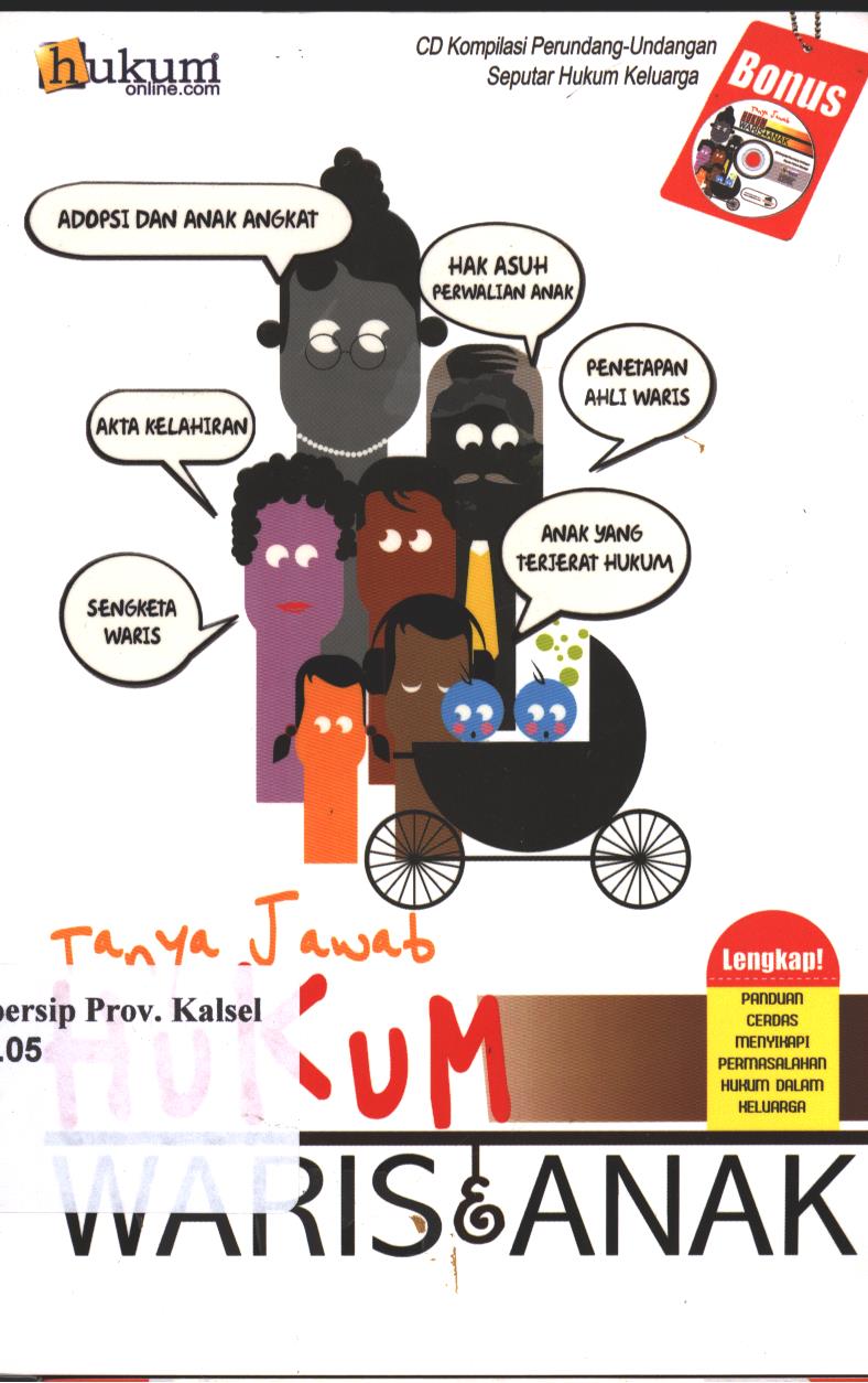 Cover Tanya Jawab Hukum Waris dan Anak / Penyunting : Wijanarko Agus Wibowo