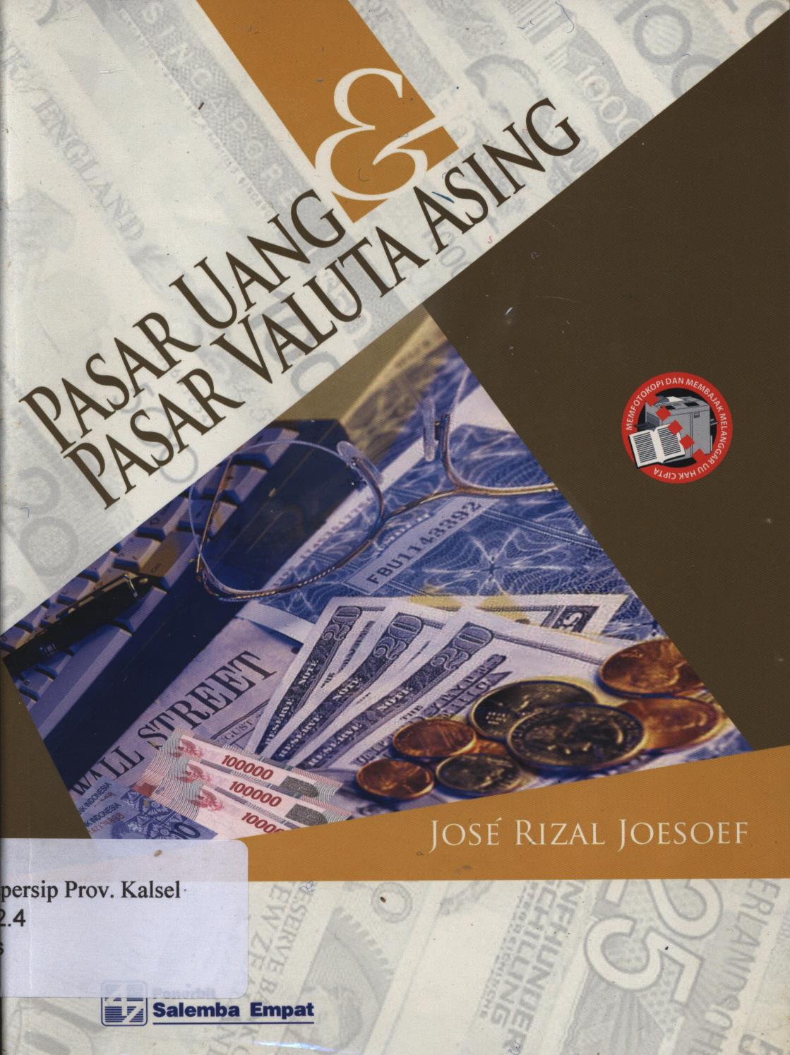 Cover Pasar Uang dan Pasar Valuta Asing / Jose Rizal Joesoef