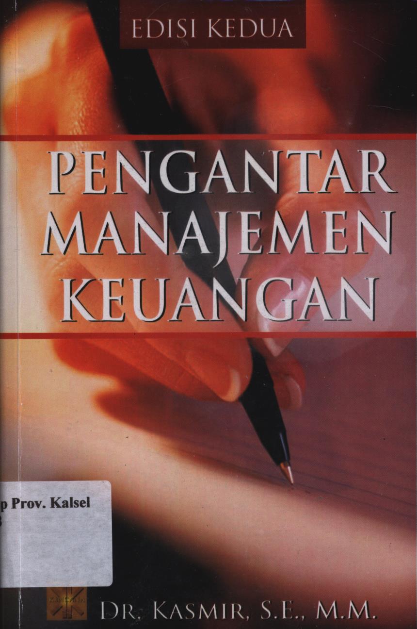 Cover Pengantar manajemen keuangan / Kasmir