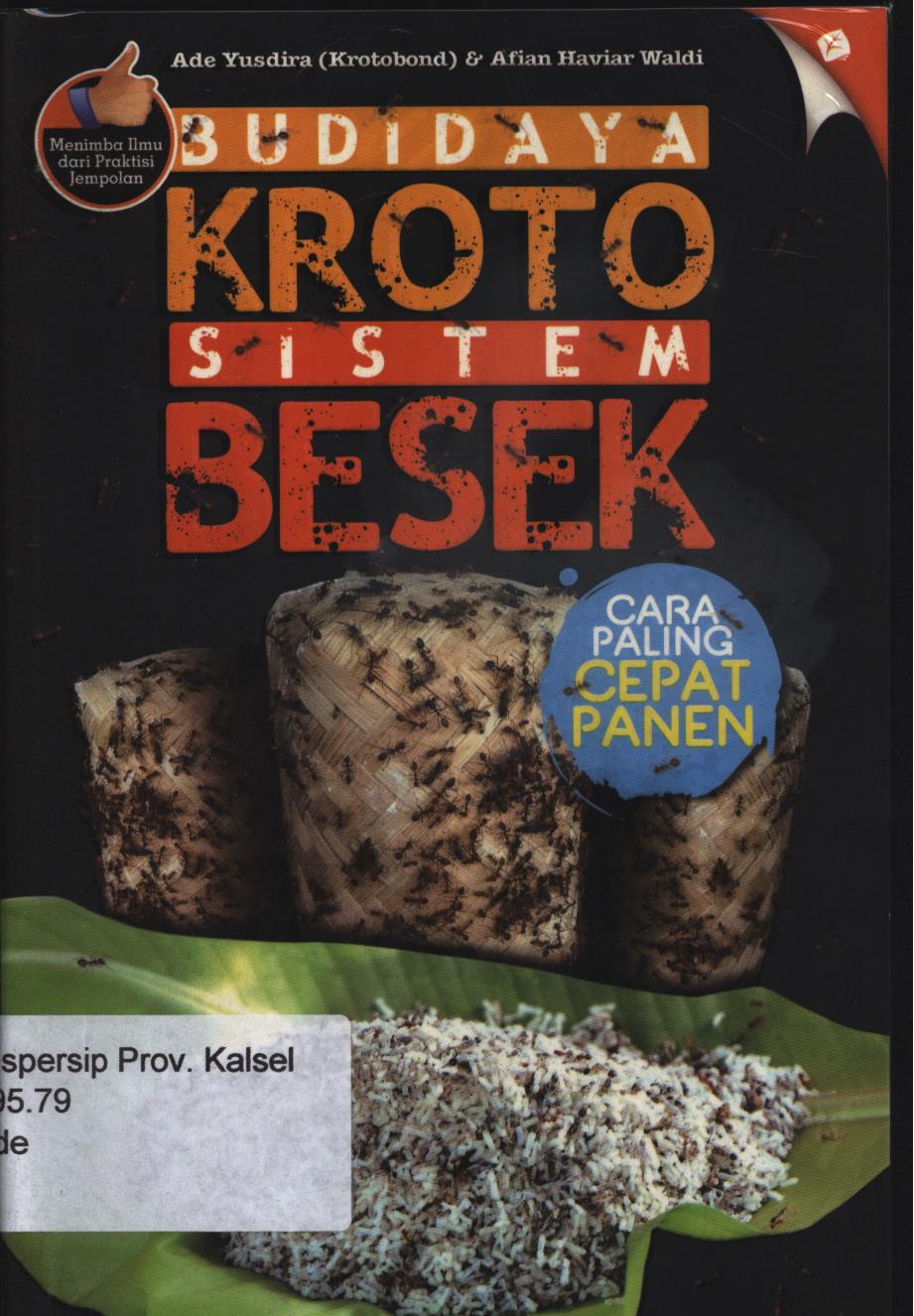Cover Budidaya Kroto Sistem Besek / Ade Yusdira, Afian Haviar Waldi ; penyunting,Tintondp