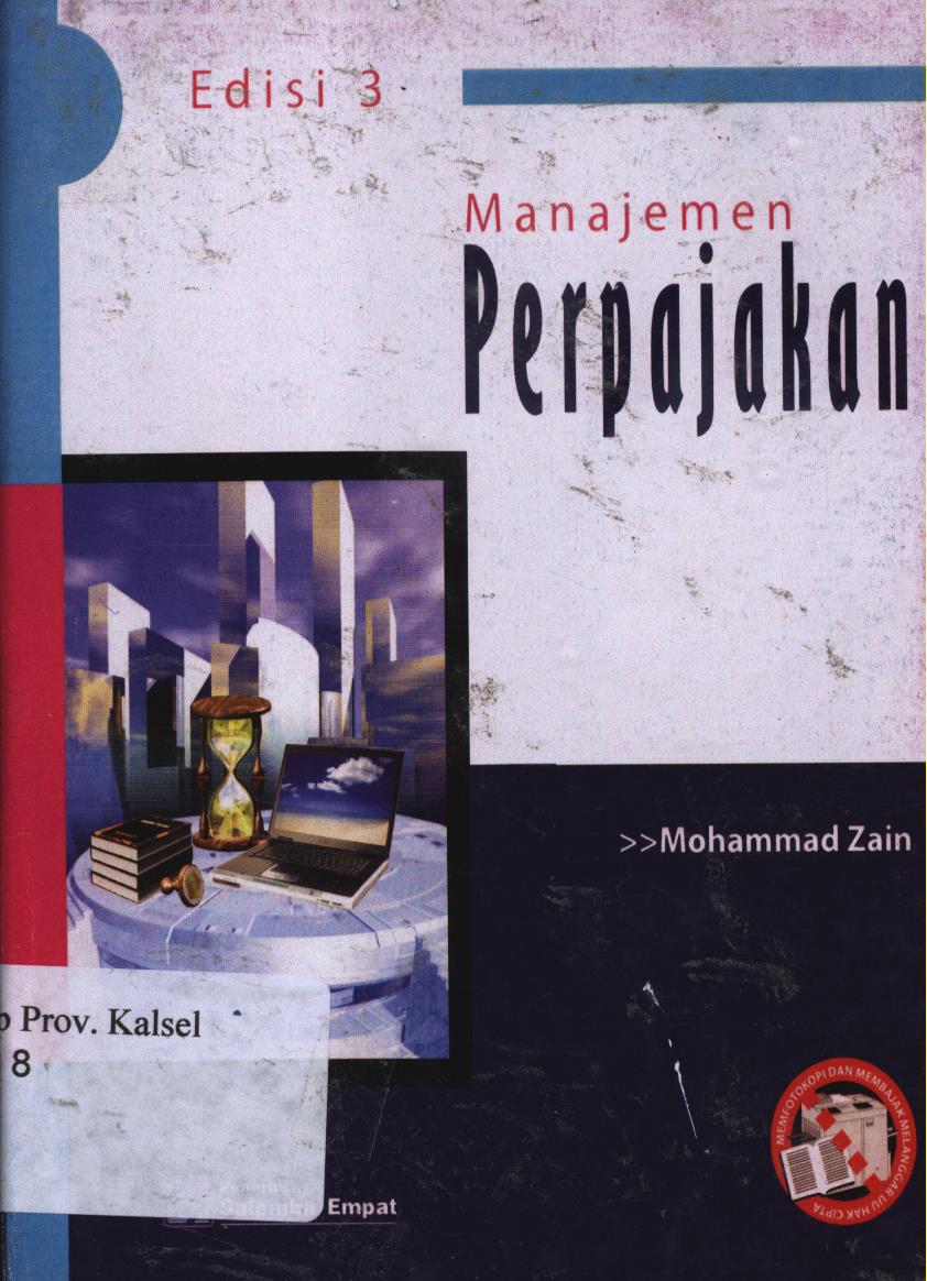 Cover Manajemen perpajakan Edisi 3 / H. Mohammad Zain