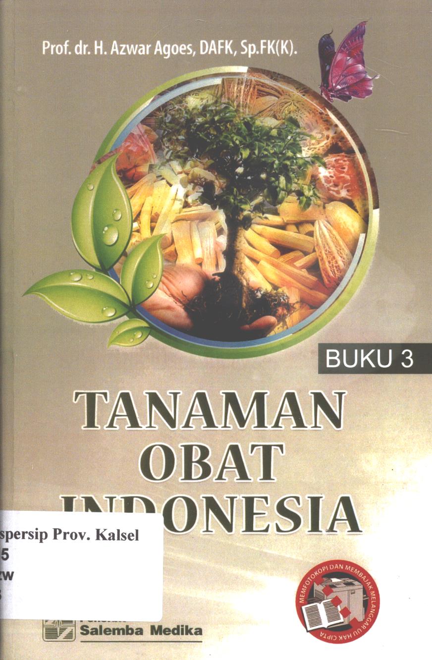 Cover Tanaman obat Indonesia Buku 3 / H. Azwar Agoes