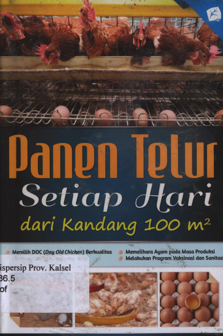 Cover Panen telur setiap hari dari kandang  100 m2 / Nofiandi Riawan ; penyunting, Untung Prastio