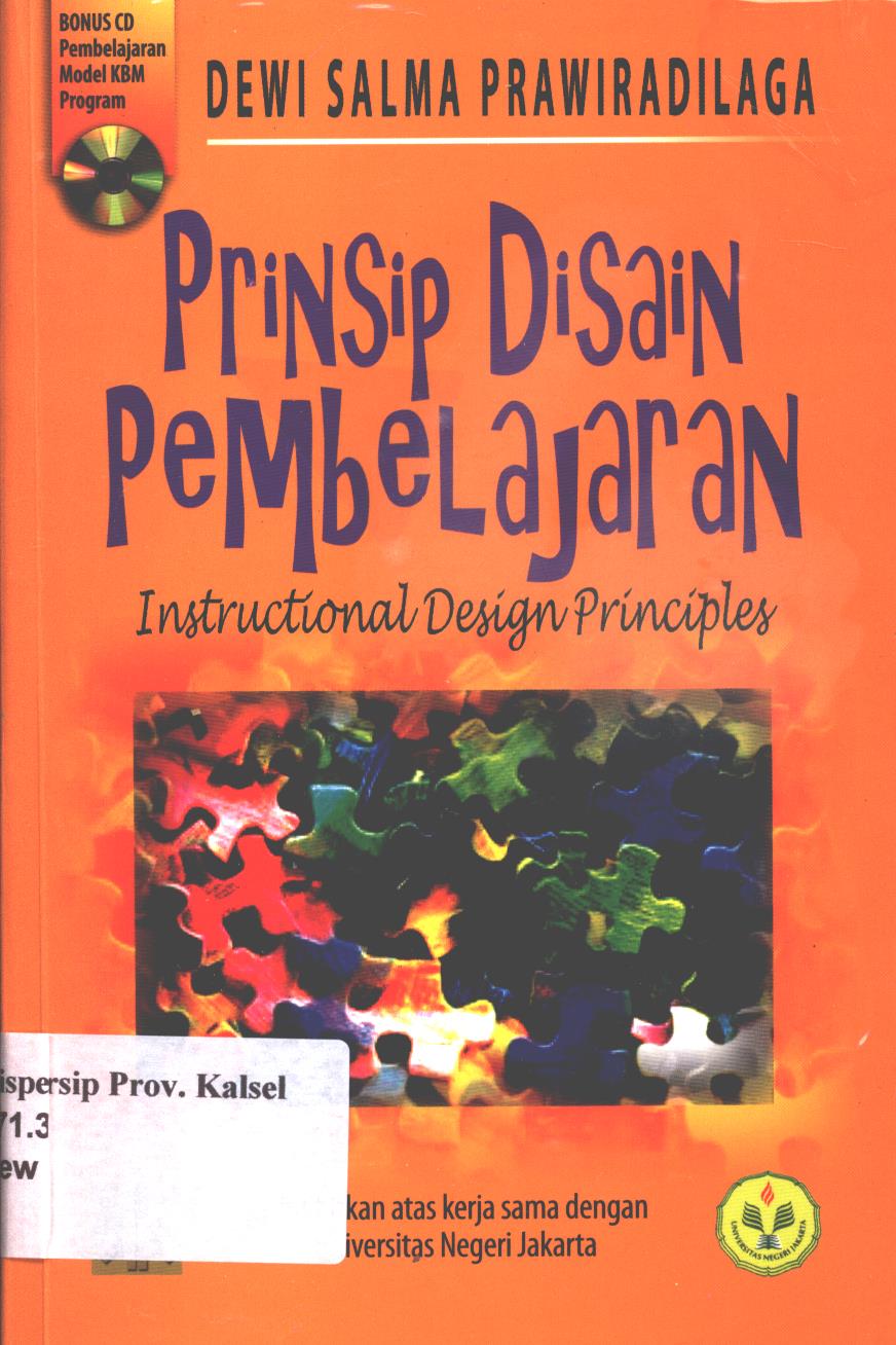 Cover Prinsip disain pembelajaran / Dewi Salma Prawiradilaga