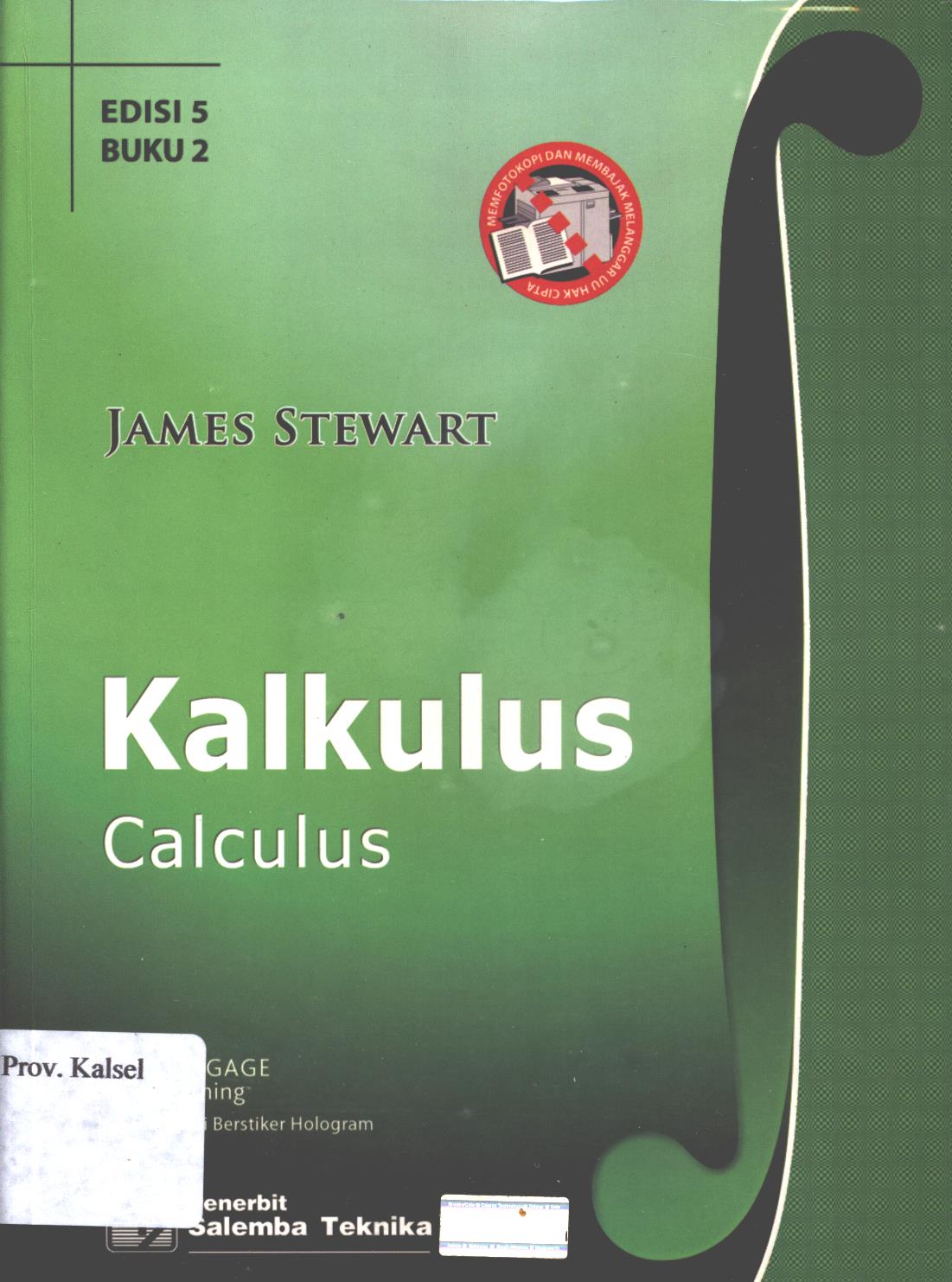 Cover Kalkulus buku 2 / James Stewart ; editor, Heni
