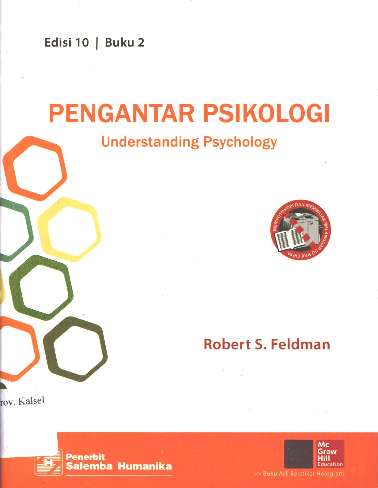 Cover Pengantar psikologi  Edisi 10-Buku 2 / Robert S. Feldman ; penerjemah, Petty Gina Gayatri, Putri Nurdina Sofyan