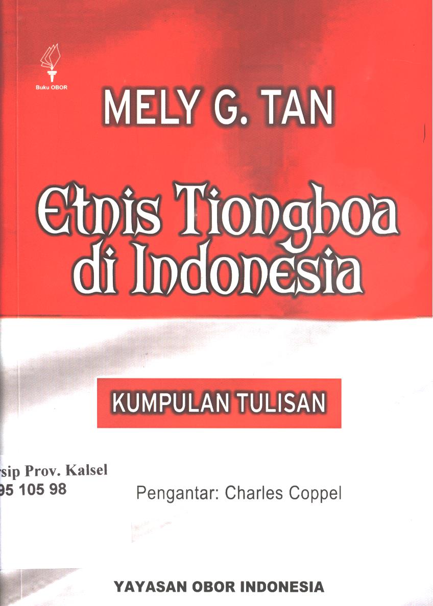 Cover Etnis Tionghoa Di Indonesia / MELY G.TAN