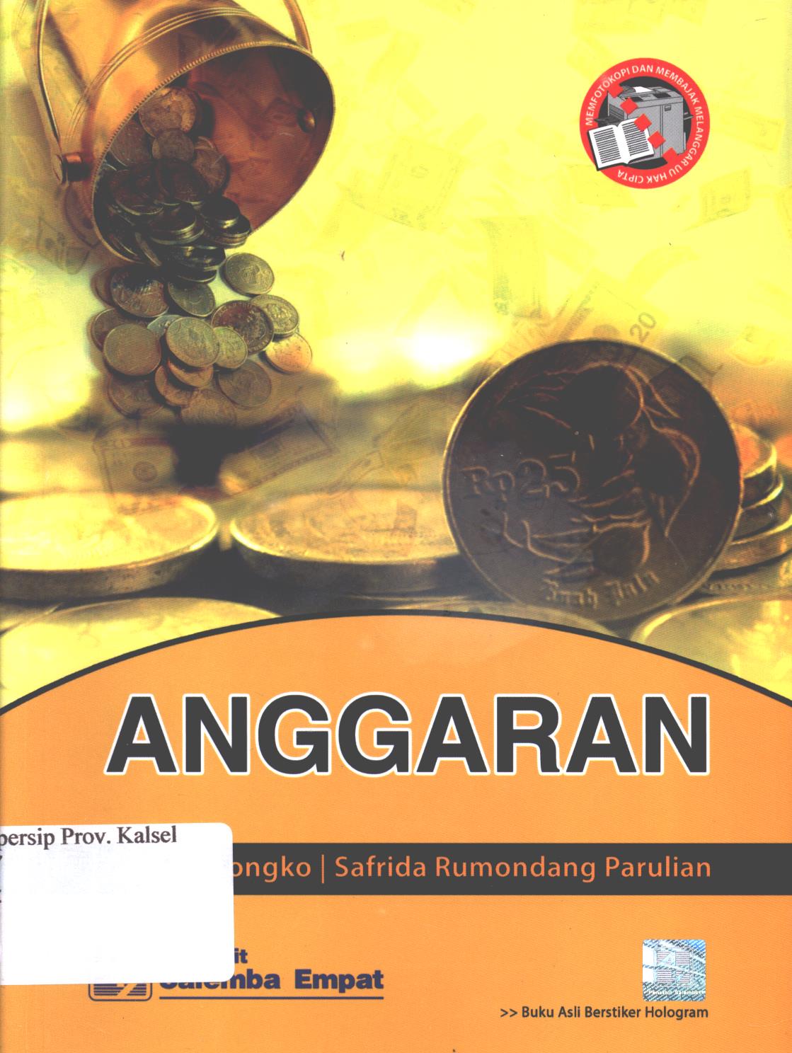 Cover Anggaran / Catur Sasongko, Safrida Rumondang Parulian