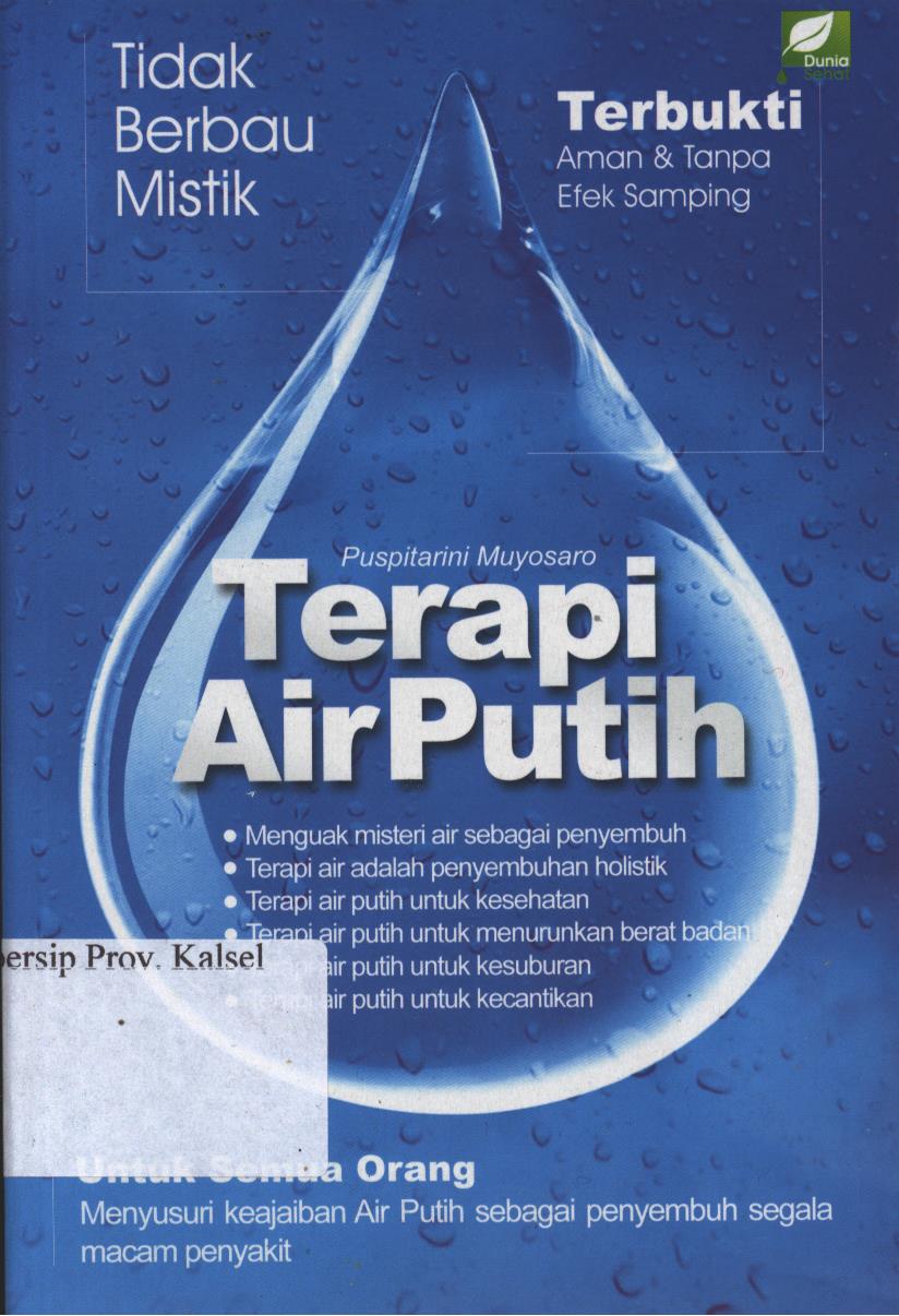 Cover Terapi Air Putih / Puspitarini Muyosaro ; editor,  Abdul Latief