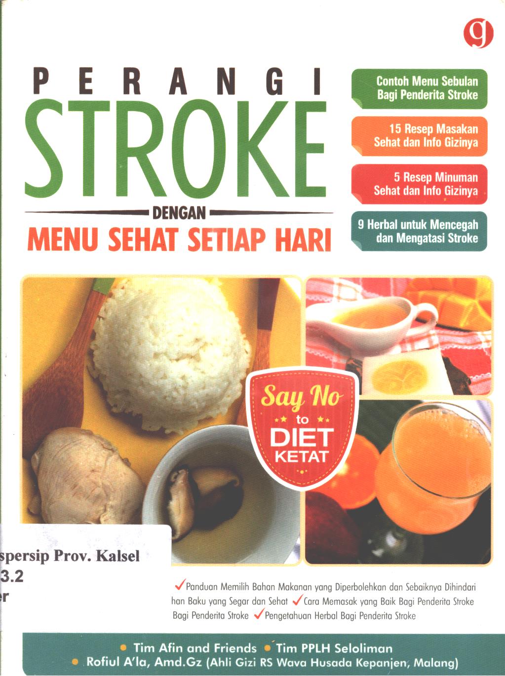 Cover PERANGI STROKE dengan Menu Sehat Setiap Hari :  Dilengkapi pengobatan herbal / Editor ; flo