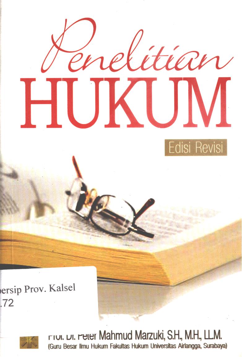 Cover Penelitian hukum / Peter Mahmud Marzuki